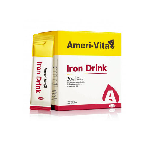 Ameri-Vita Fe+ Drink - Liquid Iron Supplement Sachets - 2 sizes available